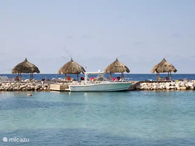 Location de Vacances Curaçao, Curaçao-Centre, Blue Bay, villa - Villa de luxe à 200 mètres de la plage La jetée sur la plage