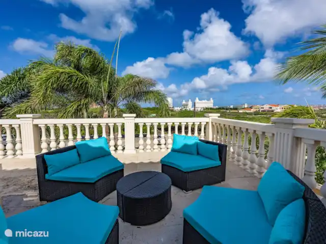 La Casa Piu Bella en Aruba, Norte, Noord - villa vista desde el balcón