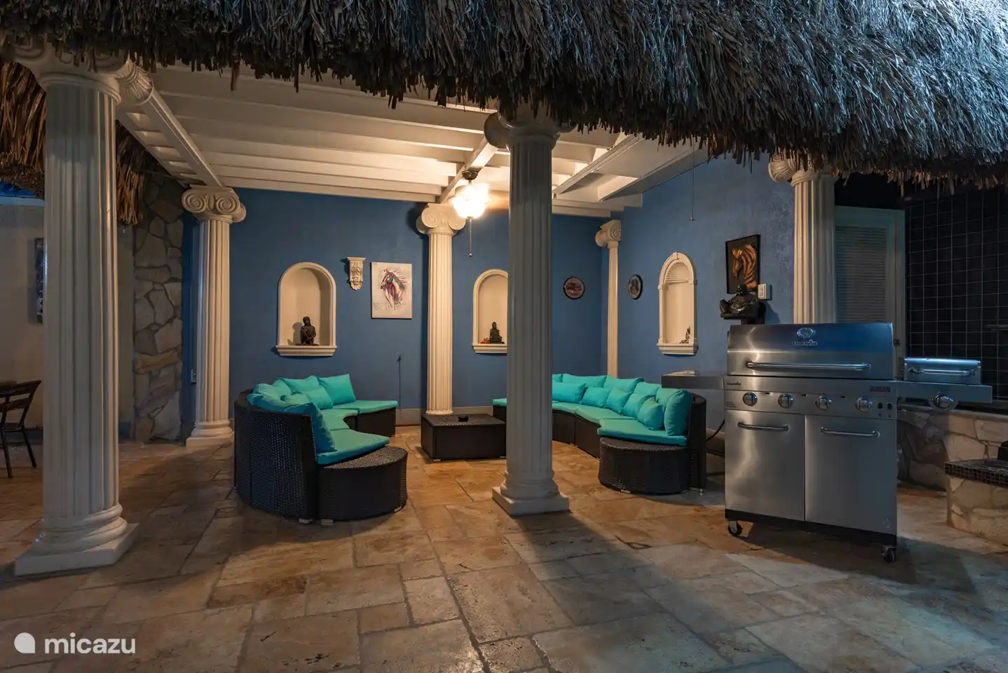 cenador con barbacoa