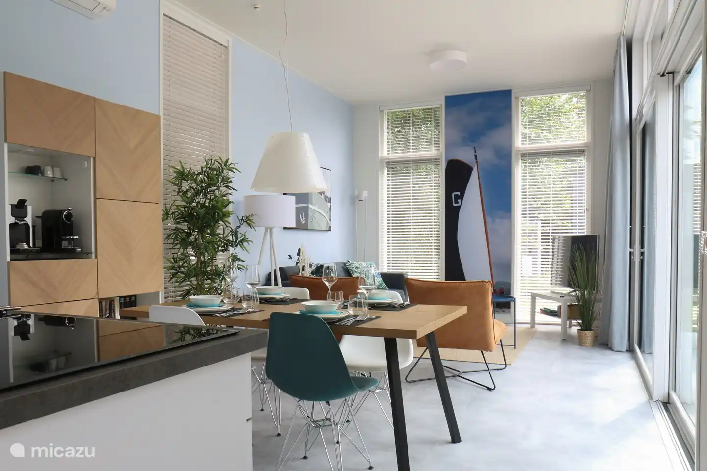 Luxe inrichting in de Rietreiger vakantiebungalow