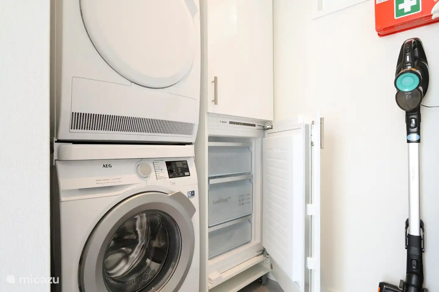 Nieuwe wasmachine, warmtepompdroger, vriezer en stofzuiger in de Rietreiger