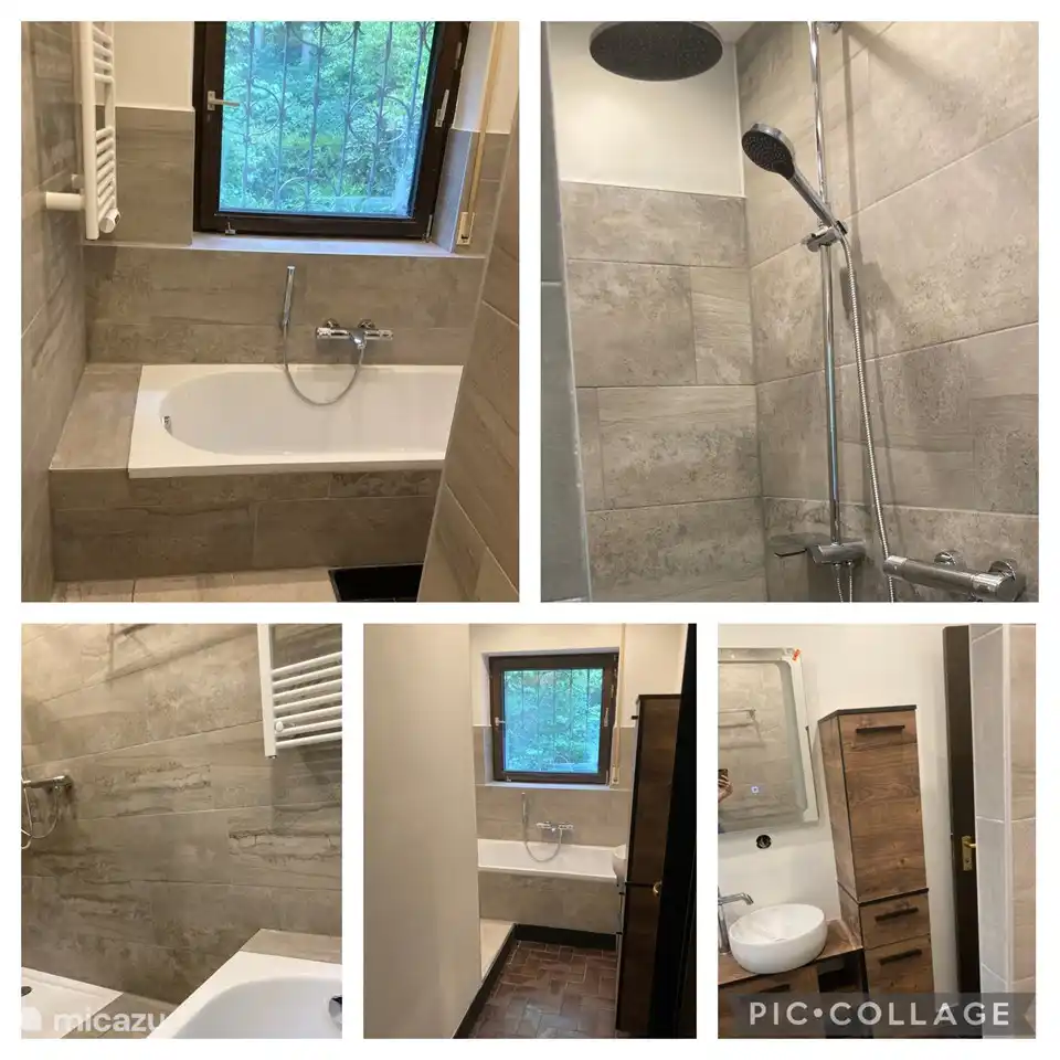 Nous avons réalisé cette salle de bain en mai 2022. Baignoire et douche spacieuse à l'italienne