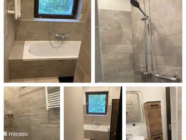 Ferienwohnung Die Hasen | Allemagne, Rhénanie-Palatinat, Mehren - maison de vacances Nous avons réalisé cette salle de bain en mai 2022. Baignoire et douche spacieuse à l'italienne