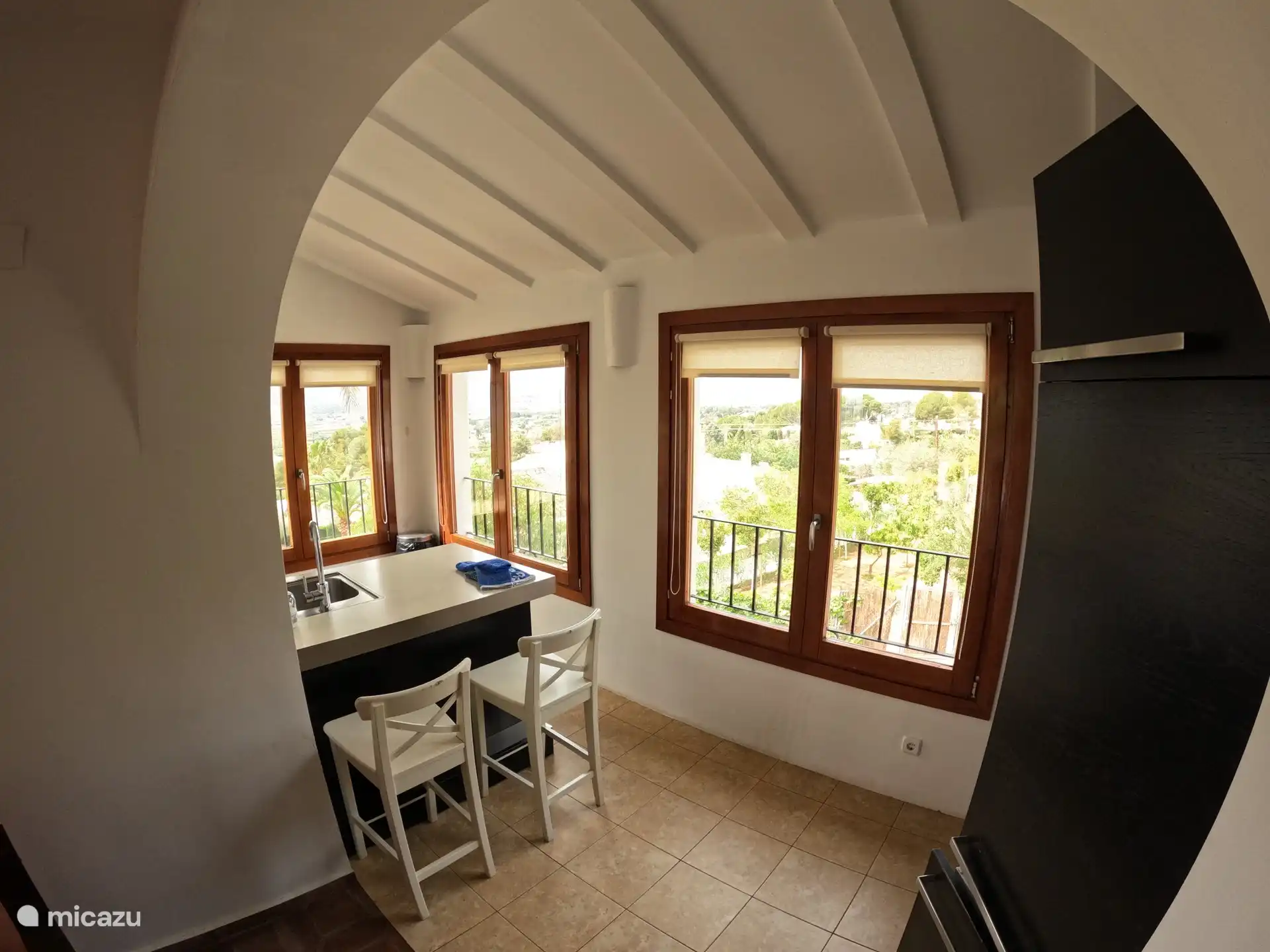 Kitchen with beautiful views
