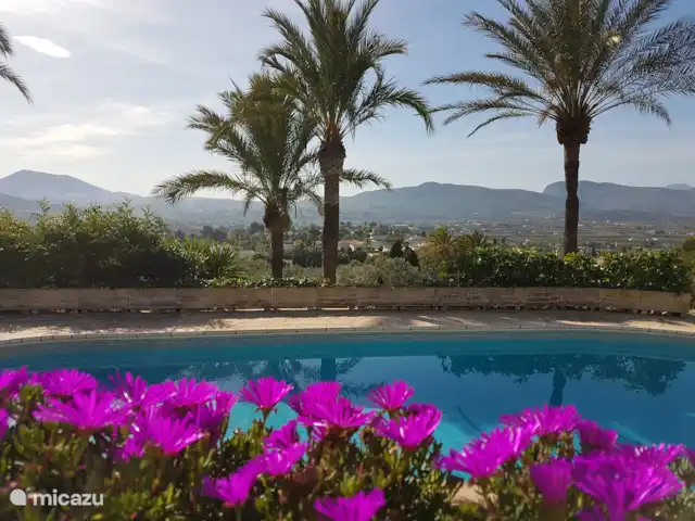 El Azahar huren in Spanje, Costa Blanca, Jávea - villa Uitzicht over de vallei vanaf het terras