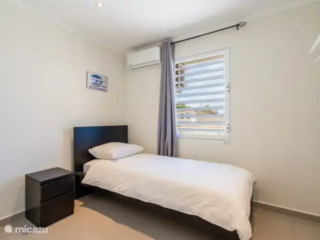 Nouvelle villa avec vue sur l'océan + piscine | Curaçao, Banda Abou (ouest), Tera Korá - villa 3ème chambre avec lit simple.