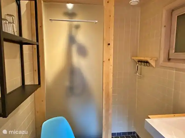 La cabane en rondins | Pays-Bas, Gueldre, Eibergen - cabane en bois / lodge Salle de bain luxueuse avec douche pluie