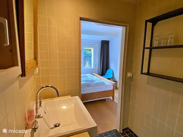 La cabane en rondins | Pays-Bas, Gueldre, Eibergen - cabane en bois / lodge Salle de bain attenante à la chambre principale