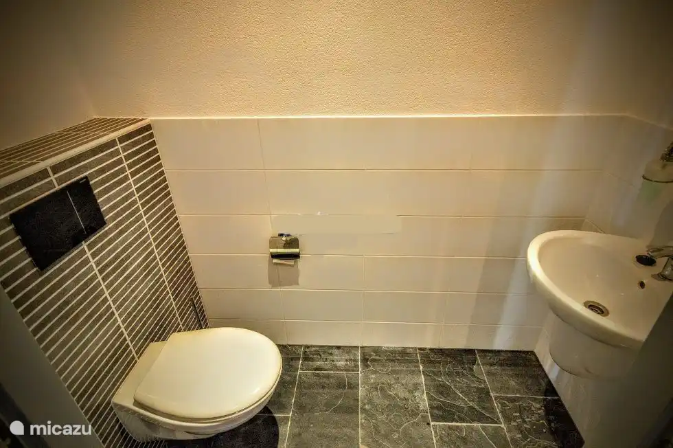 Toilettes séparées dans le hall.