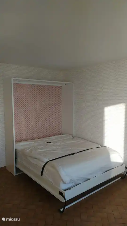 Le lit pliant dans le salon (largeur 160x200) a un matelas complet et est très facile à utiliser, de sorte que vous ayez suffisamment d'espace pendant la journée.