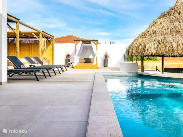 Lamar Villas Penthouse Aloès | Curaçao, Banda Ariba (est), Jan Thiel - penthouse Terrasse de piscine à l'arrière