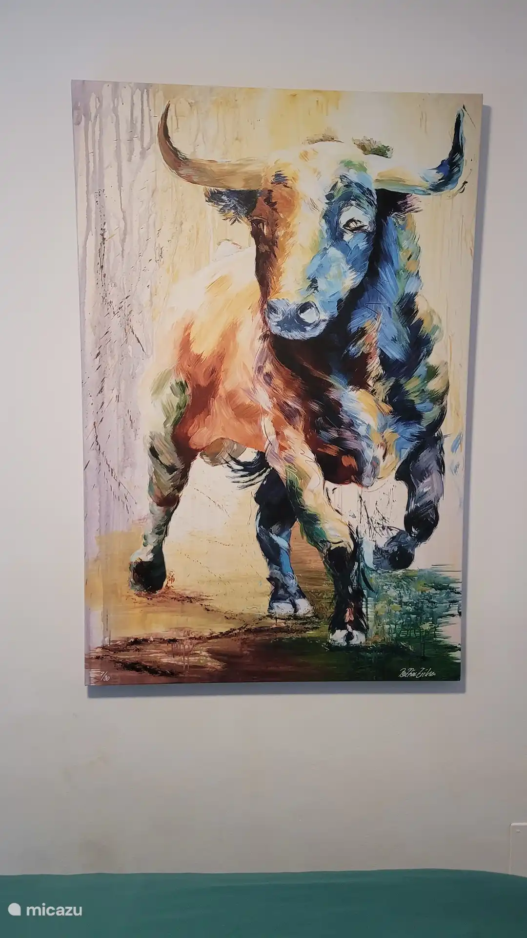 Spaanse stier gemaakt door een lokale schilder