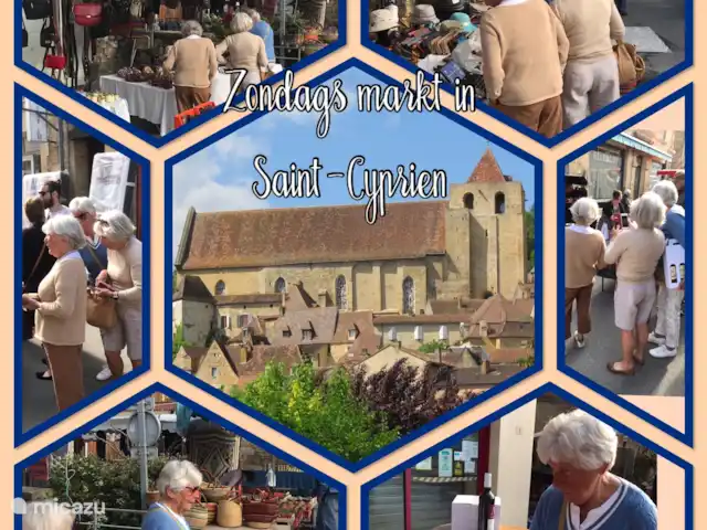 casa rural / cabaña en Francia, Dordoña, Coux-et-Bigaroque – Gite La Petite Chapelle Mercado dominical en temporada alta