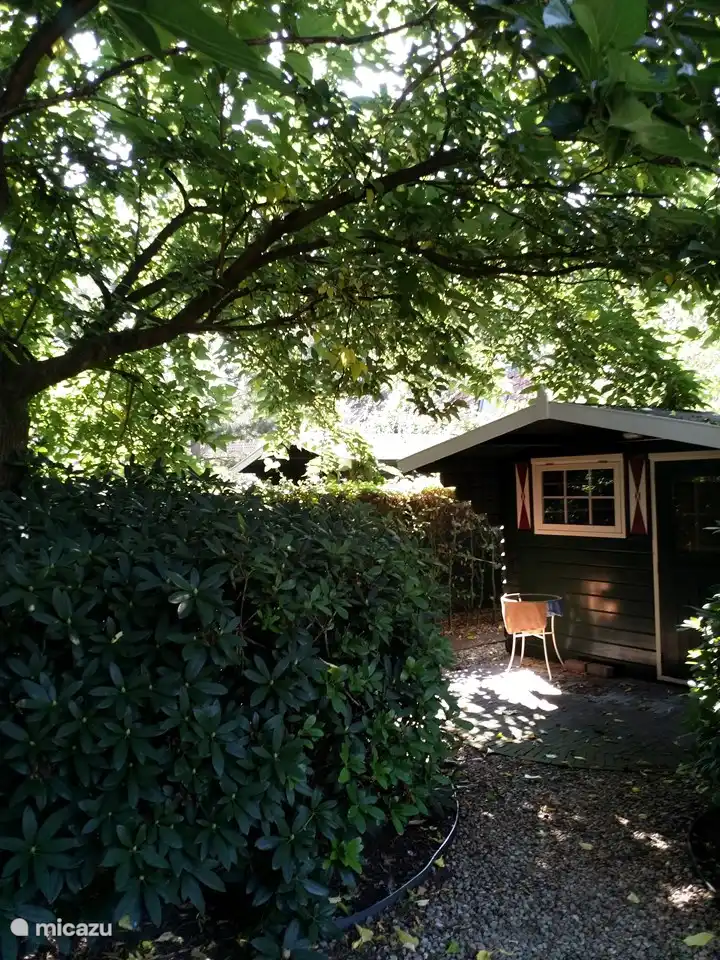 Schuppen für Brennholz und Fahrräder