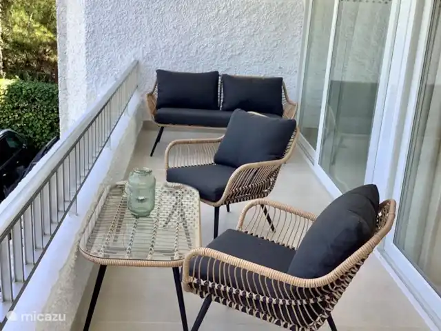 Location de Vacances Espagne, Costa del Sol, Marbella, appartement - Casa Apolonia, Jardines del Mar Balcon avec salon