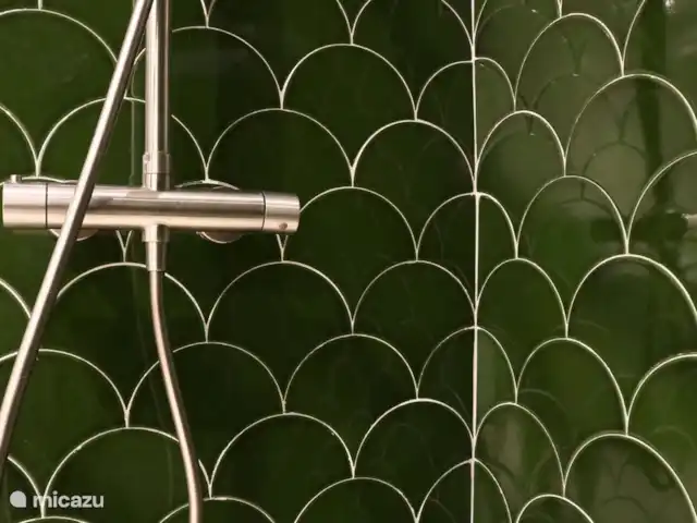 Location de Vacances Espagne, Costa del Sol, Marbella, appartement - Casa Apolonia, Jardines del Mar Douche avec de jolis carreaux espagnols.