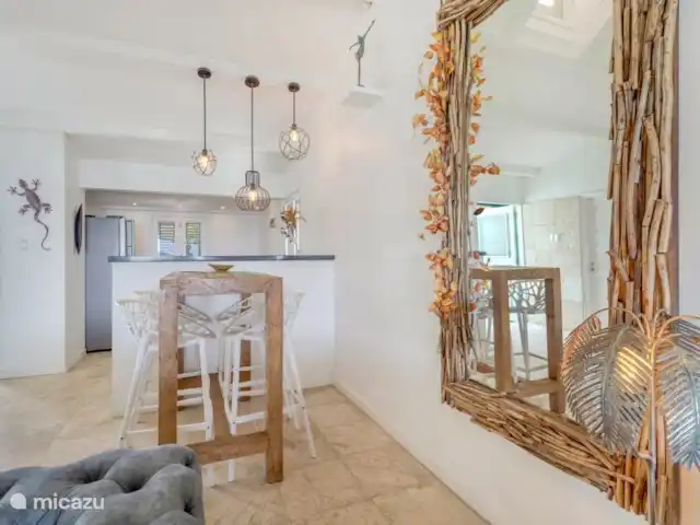 Kas Koral | Bonaire, Bonaire, Kralendijk - maison de vacances La cuisine ouverte avec table à manger