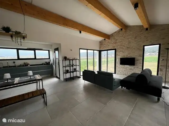 Maison Marasco huren in Frankrijk, Vaucluse, Blauvac - vakantiehuis Ruim uitzicht vanuit de zitkamer en keuken