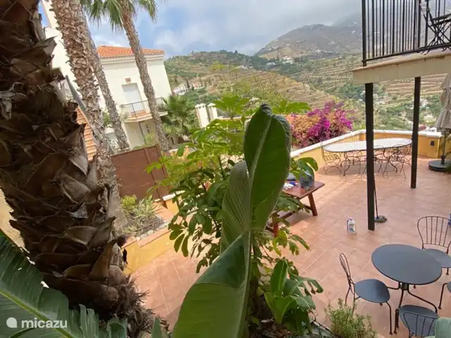 Location de Vacances Espagne, Costa Tropical, Almuñécar, maison de vacances - AlmunecarLocation Vacances: Palmeras Terrasse avec L : vue sur les montagnes et R : vue sur la mer