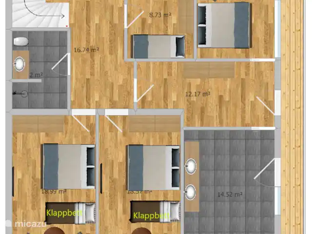Chalet Murmi | Autriche, Salzburgerland, Uttendorf - chalet Plan 1er étage