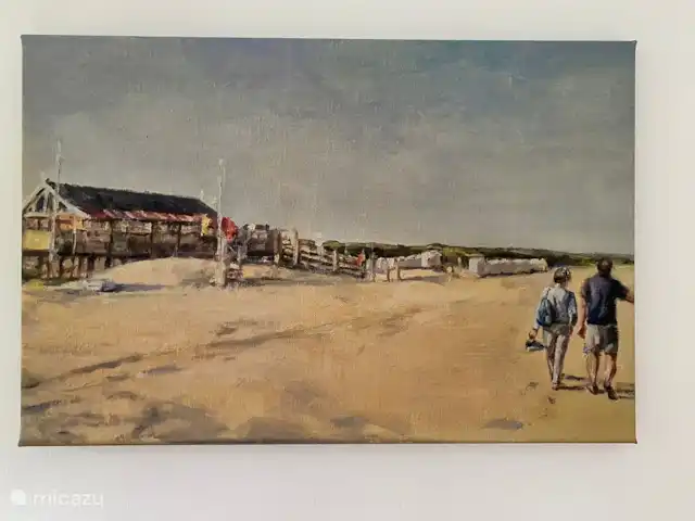 'De Krab' de Zuidhoek 2 huren in Nederland, Zeeland, Renesse - bungalow Schilderij van strandpaviljoen De Zwaluw
