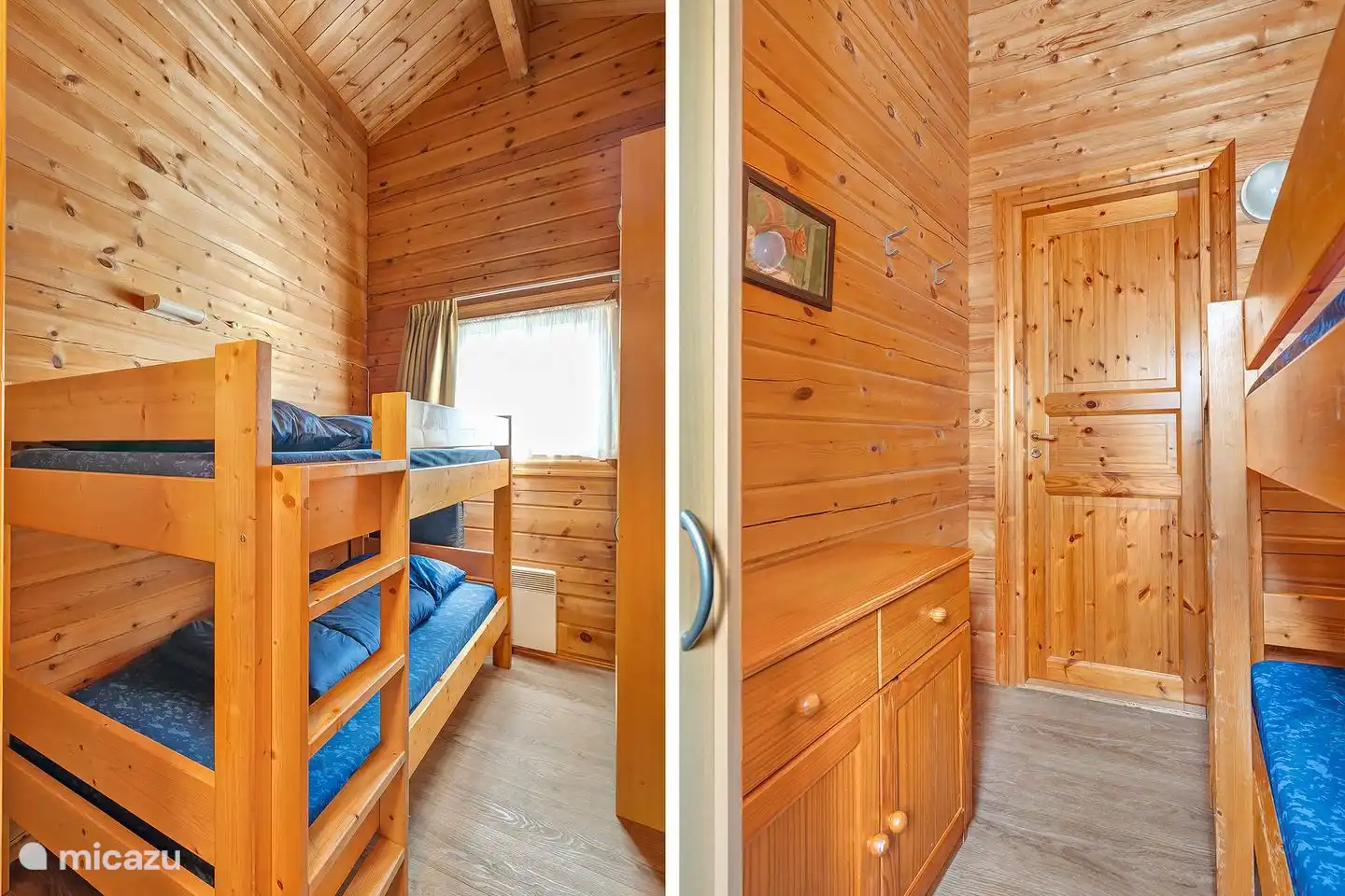 Chambre avec lits superposés et armoires