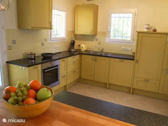 Les Boules | France, Dordogne, Bussière-Badil - bungalow Grande cuisine moderne et pratique avec plaque à induction, four et lave-vaisselle