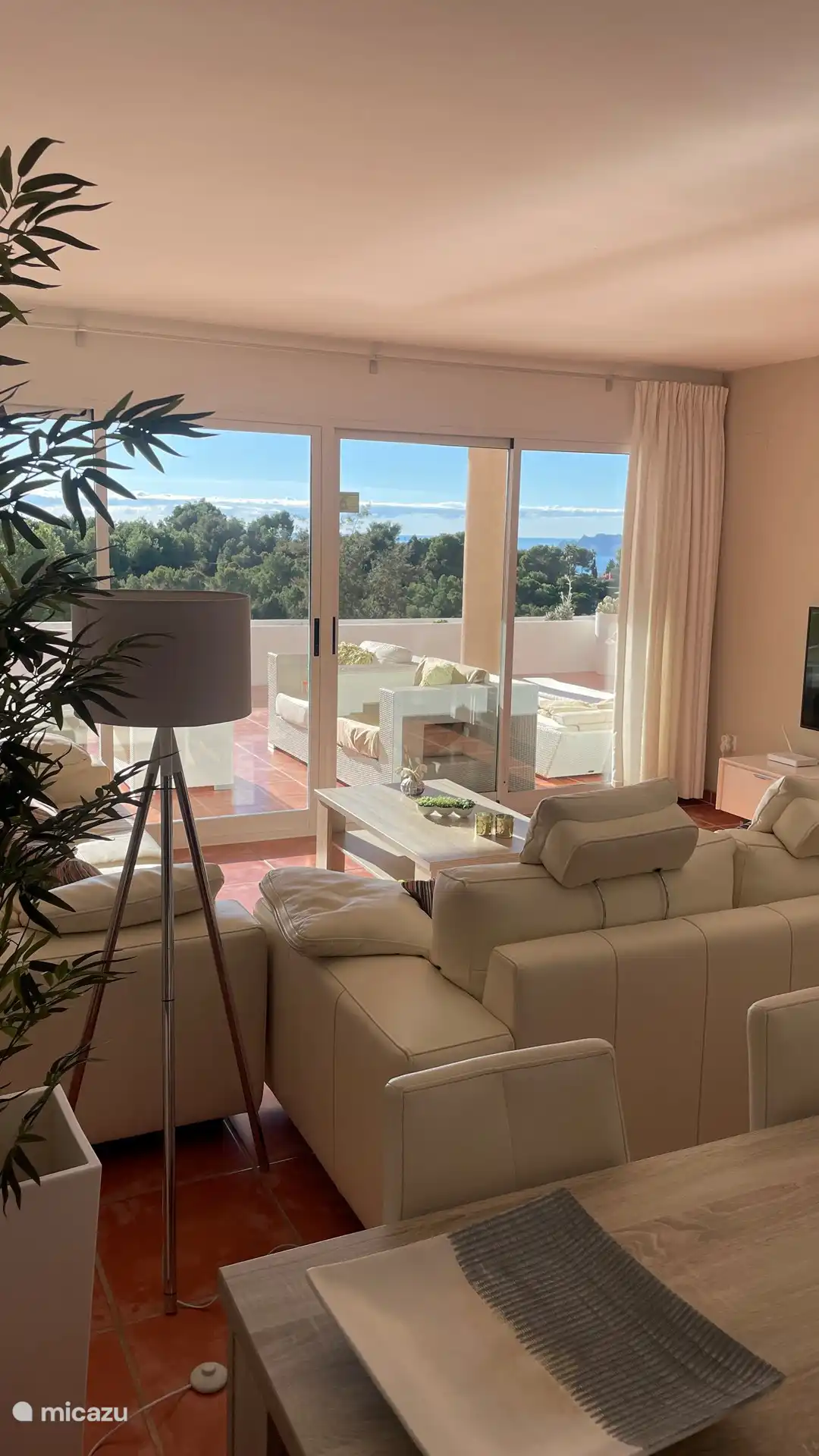 Vue sur la terrasse très spacieuse