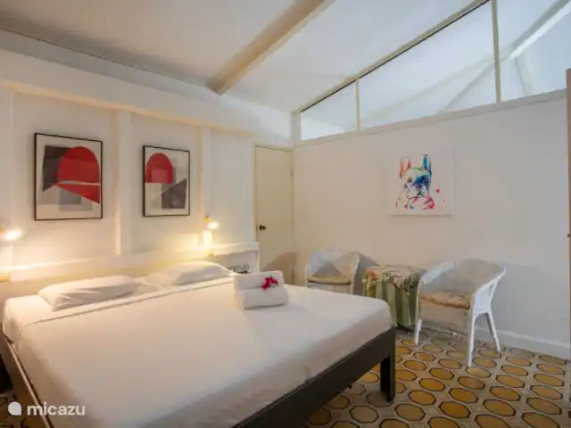 Villa Bon Bini en Curazao, Curazao Centro, Piscadera - bungaló Dormitorio con aire acondicionado
