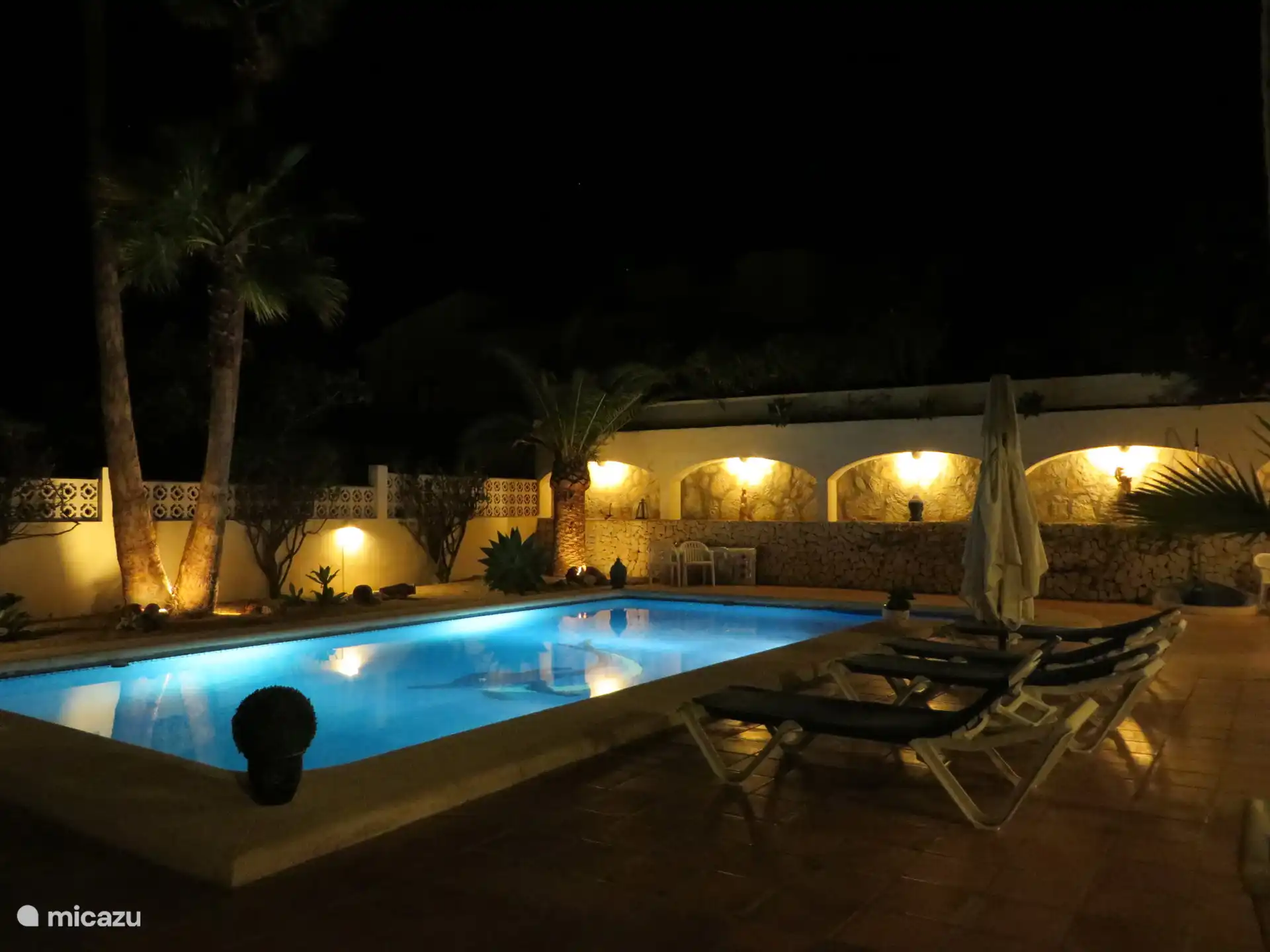 Swimming pool by night