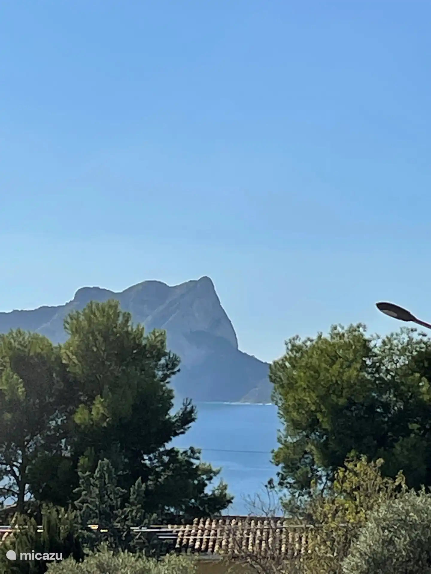 View of the rock of Calpe from the roof terrace.