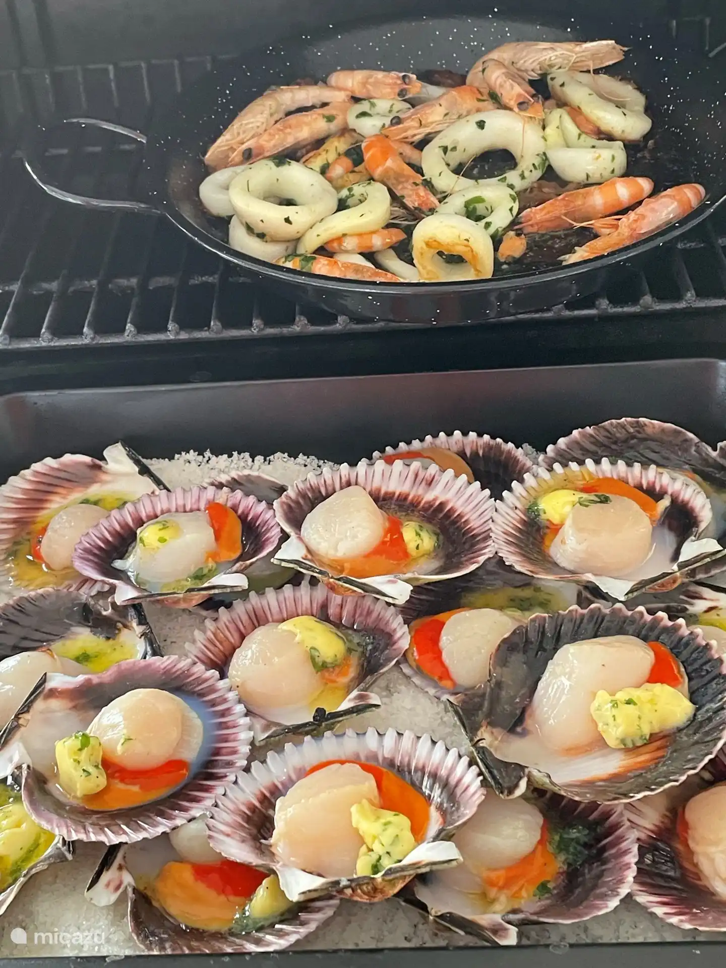 nice BBQ on the terrace with local products