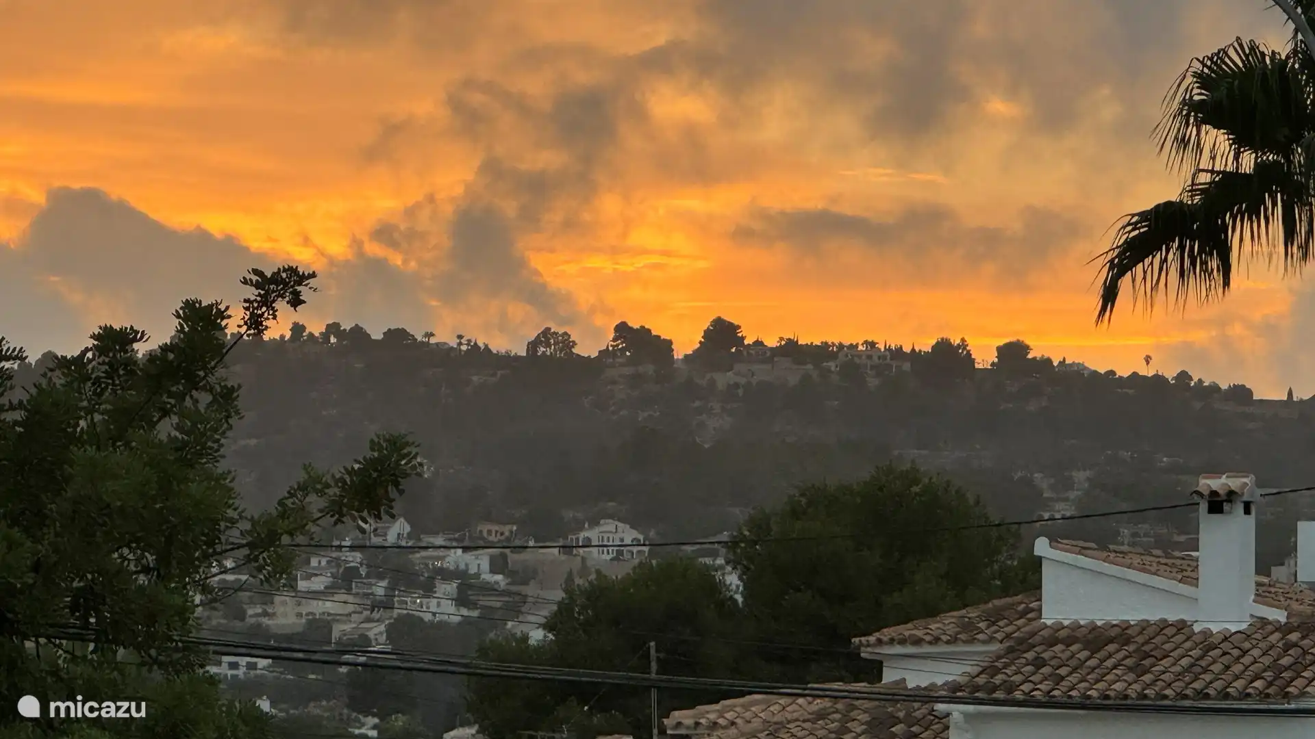 View from the terrace at dusk