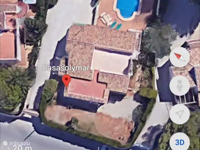CasaSolymar en España, Costa Blanca, Moraira - villa Google Earth vieuw