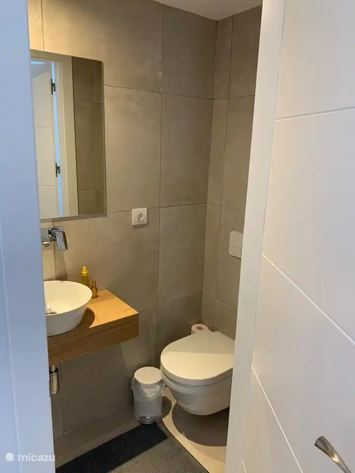 Badkamer 2 met inloopdouche en toilet.