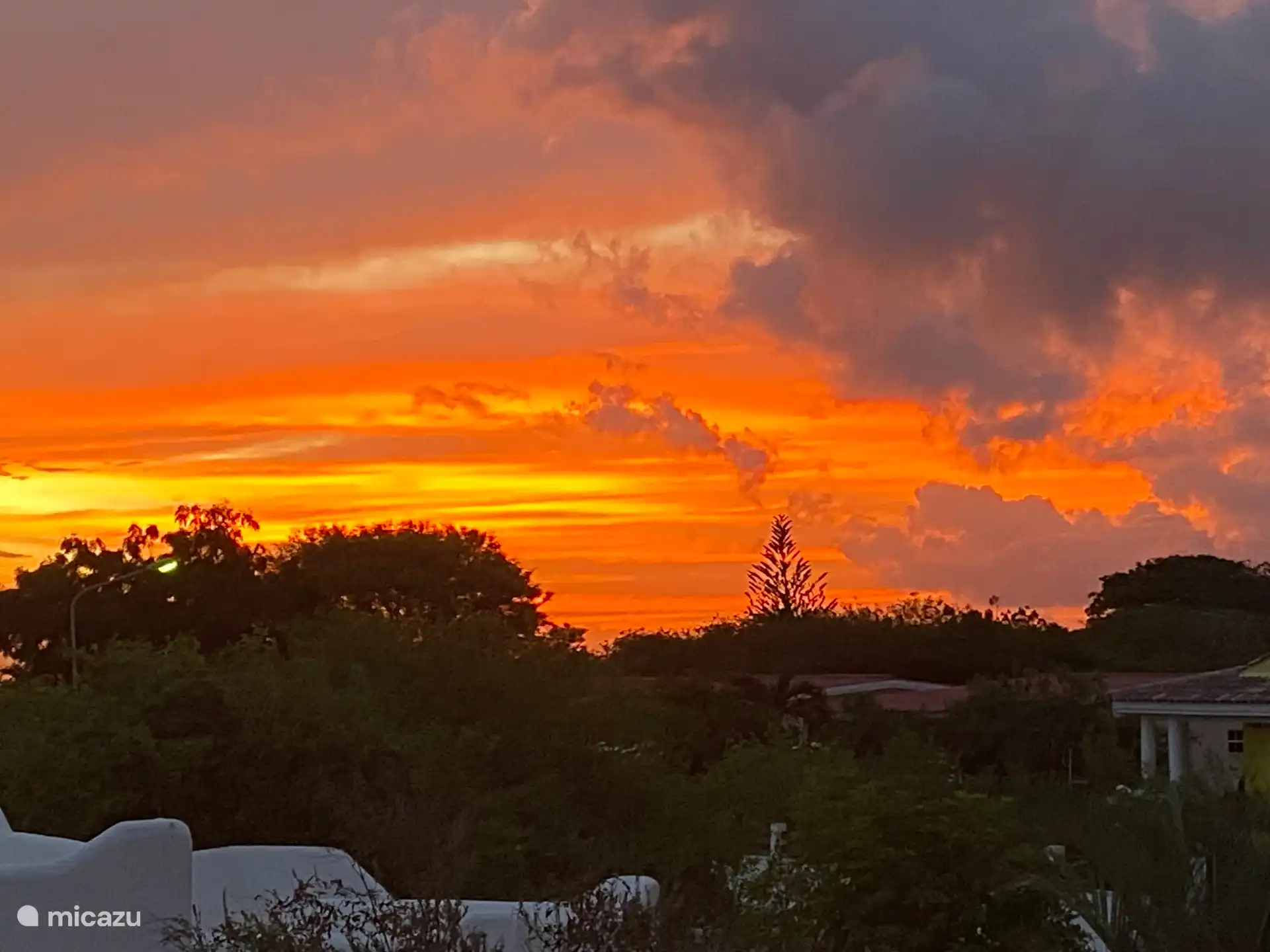 Sunset from the roof terrace