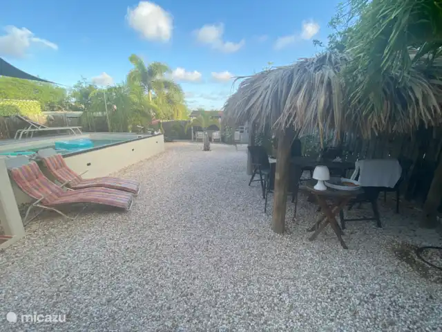 Domaine du Mile Bleu | Bonaire, Bonaire, Santa Barbara - maison de vacances NOUVEAU Palapa avec coin salon 6 personnes