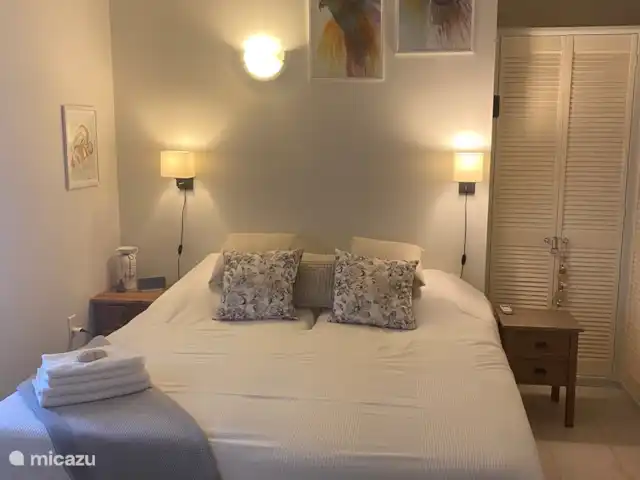 Domaine du Mile Bleu | Bonaire, Bonaire, Santa Barbara - maison de vacances Chambre des maîtres avec murs de placard