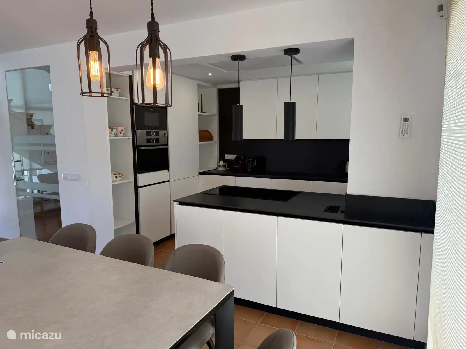 The new open kitchen (May 2025) is equipped with all luxury appliances such as a dishwasher, oven, microwave and fridge with freezer drawers