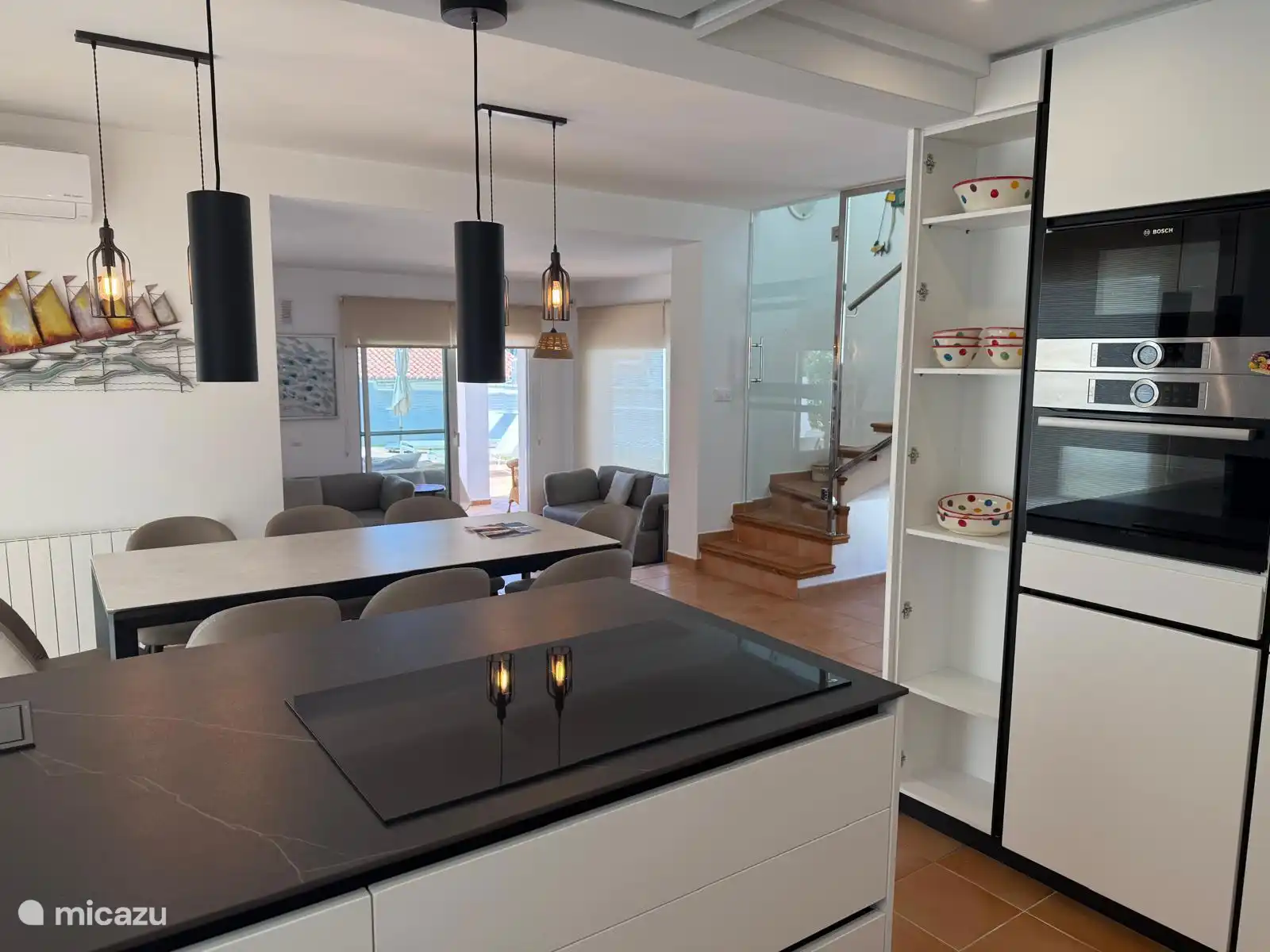 The new open kitchen (May 2025) is equipped with all luxury appliances such as a dishwasher, oven, microwave and fridge with freezer drawers