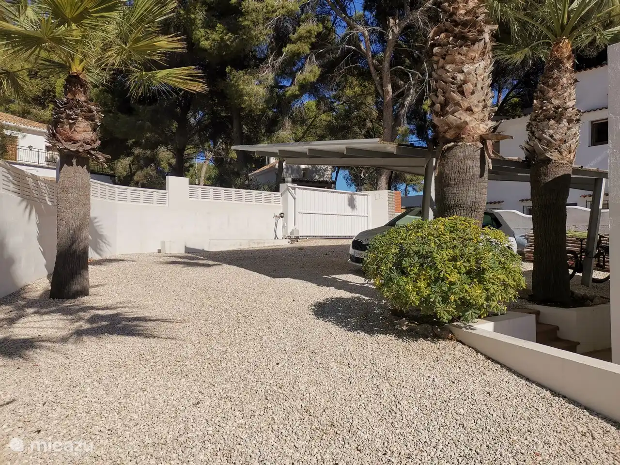 you can park your car on your own closed terrain