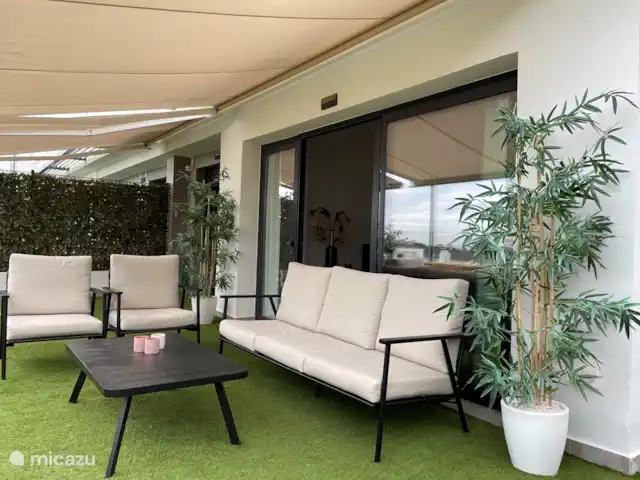 Casa Mila Sauna,Gym,Padel 3 PISCINES | Espagne, Costa Blanca, Finestrat - appartement terrasse extérieure avec bel ensemble salon