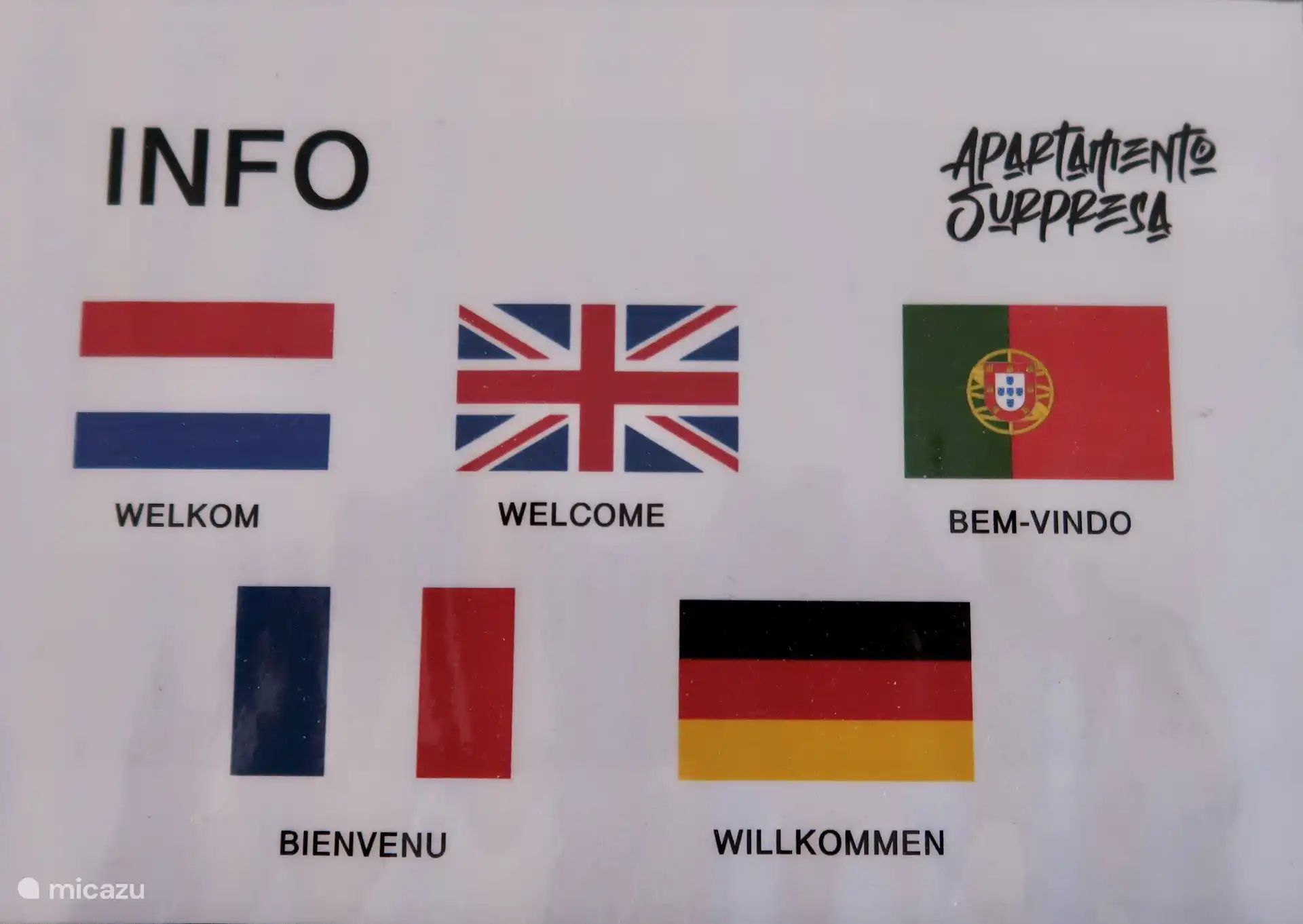 Dépliant d’information sur l’appartement en 5 langues