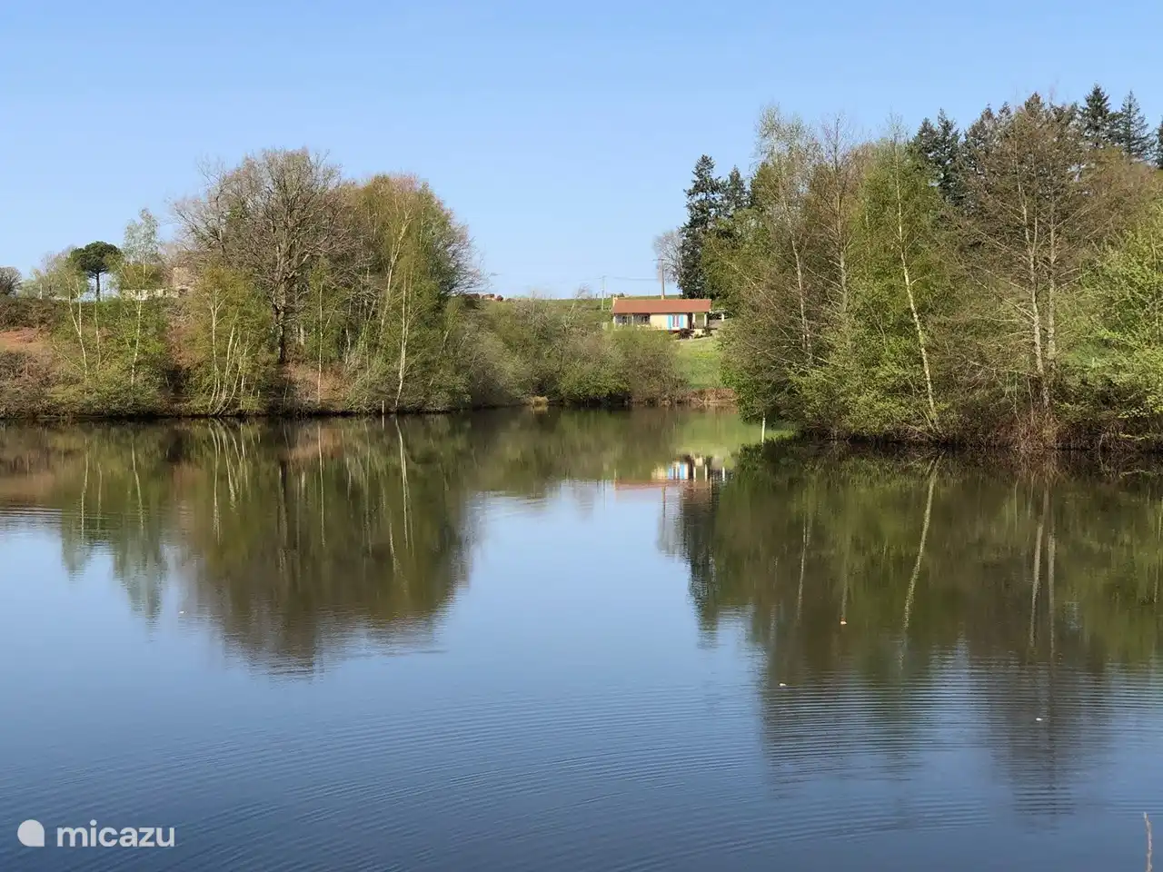 Photo taken from the ponds... in the distance you notice our holiday home