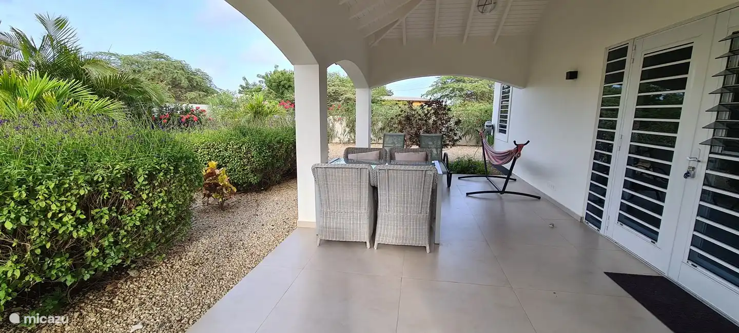 Spacious covered terrace.