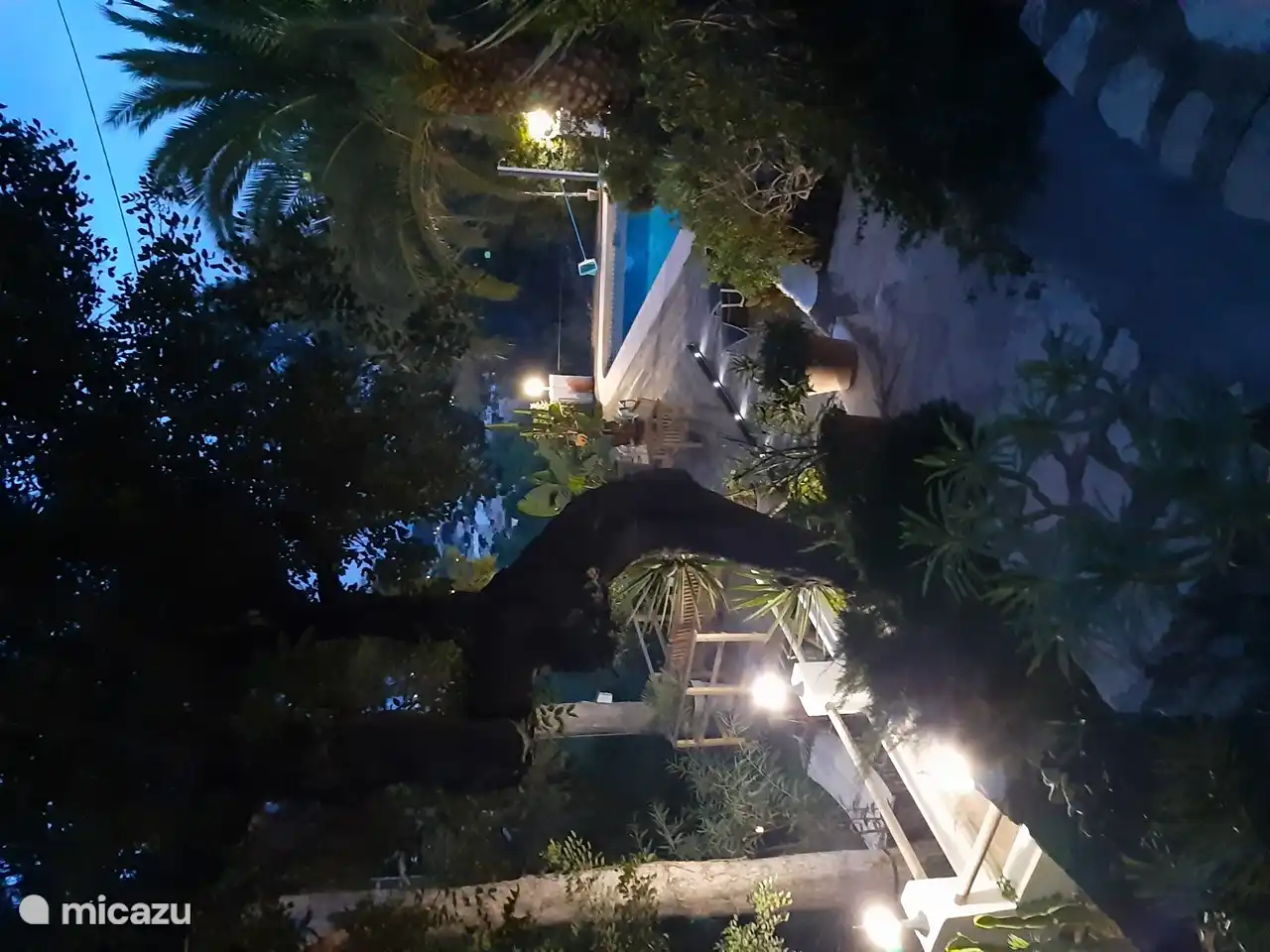 Swimming pool at night