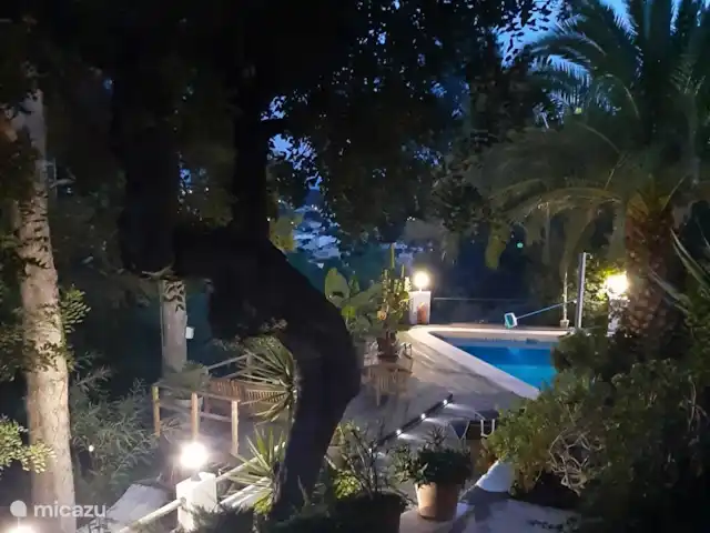 magia de la casa en España, Costa Blanca, Benissa - casa vacacional Piscina por la noche