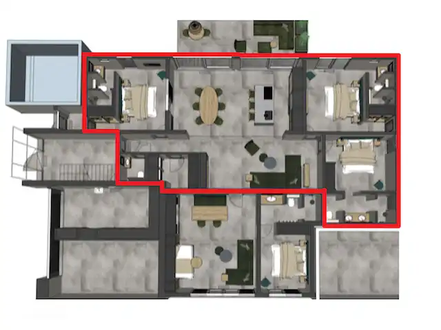 Lamar Villas Appartement de luxe Fidji | Curaçao, Banda Ariba (est), Jan Thiel - appartement Carte