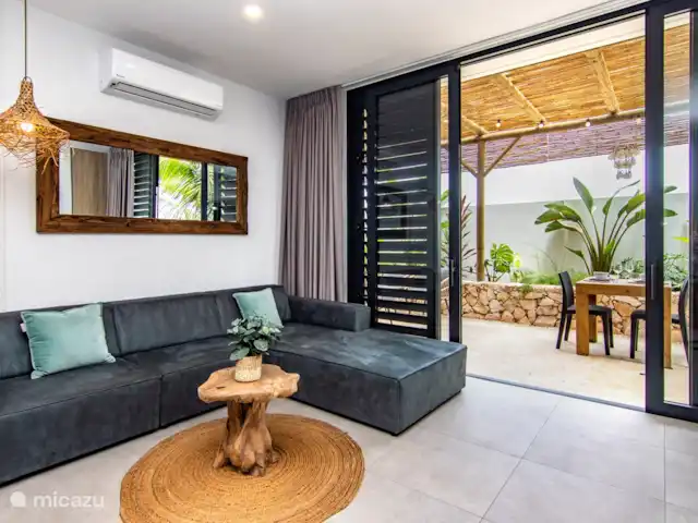 apartamento en Curazao, Banda Arriba (este), Jan Thiel – Villas Lamar 2/4pers. ap Fiyi sala de estar