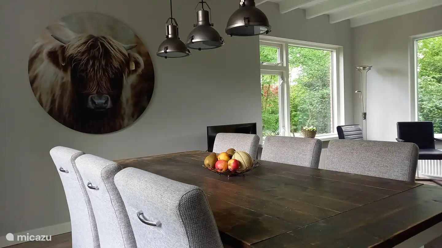 Woonkamer met chromecast om uw tv-abonnement te streamen